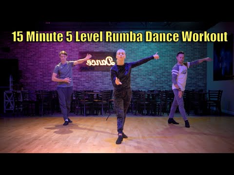 15 Minute 5 Level Rumba Dance Workout | 5 Songs - 5 Difficulty Levels | Follow Along Dance Routine