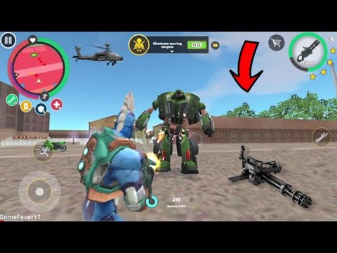 Rope Hero Vice Town - (Transformer Jet Airplane Fight Army Tanks) 10x Army Tank in Power Cave