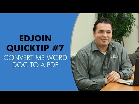 How to convert a Microsoft Word Document to a PDF