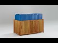 Coffre de jardin 150x80x75 cm en bois d’acacia massif | video 1