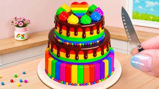 Download lagu Best Seller Rainbow KITKAT Chocolate Cake ✨🌈 Perfect Mini  Cake Decorating Tutorials 💗 Tiny Sweet mp3