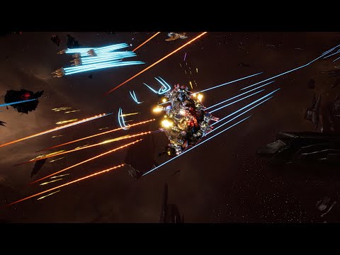 Skalgrim Mod - Tau Protector Fleet vs Orks - Massive Battle - Battlefleet Gothic Armada 2