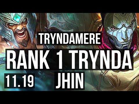 TRYNDAMERE & Zyra vs JHIN & Yuumi (ADC) | Rank 1 Trynda, Rank 3, 19/1/9 | JP Challenger | v11.19