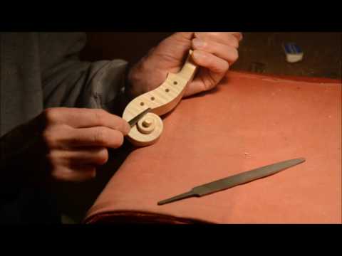 Carving a violin scroll from start to finish