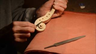 Carving a violin scroll from start to finish