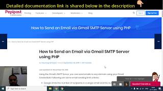 How to Send an Email via Gmail SMTP Server using PHP