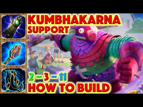 SMITE HOW TO BUILD KUMBHAKARNA - Kumbhakarna Support + Guide (Season 7 Conquest) Piñata Party