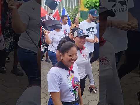 Caminata en saludo al 47/19 de la Revolución Popular Sandinista. San Jorge Rivas Nicaragua.
