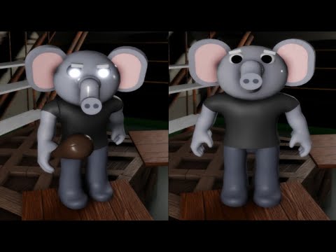 New Eddy Infected vs Non Infected Jumpscare - Roblox Piggy Accurate RP