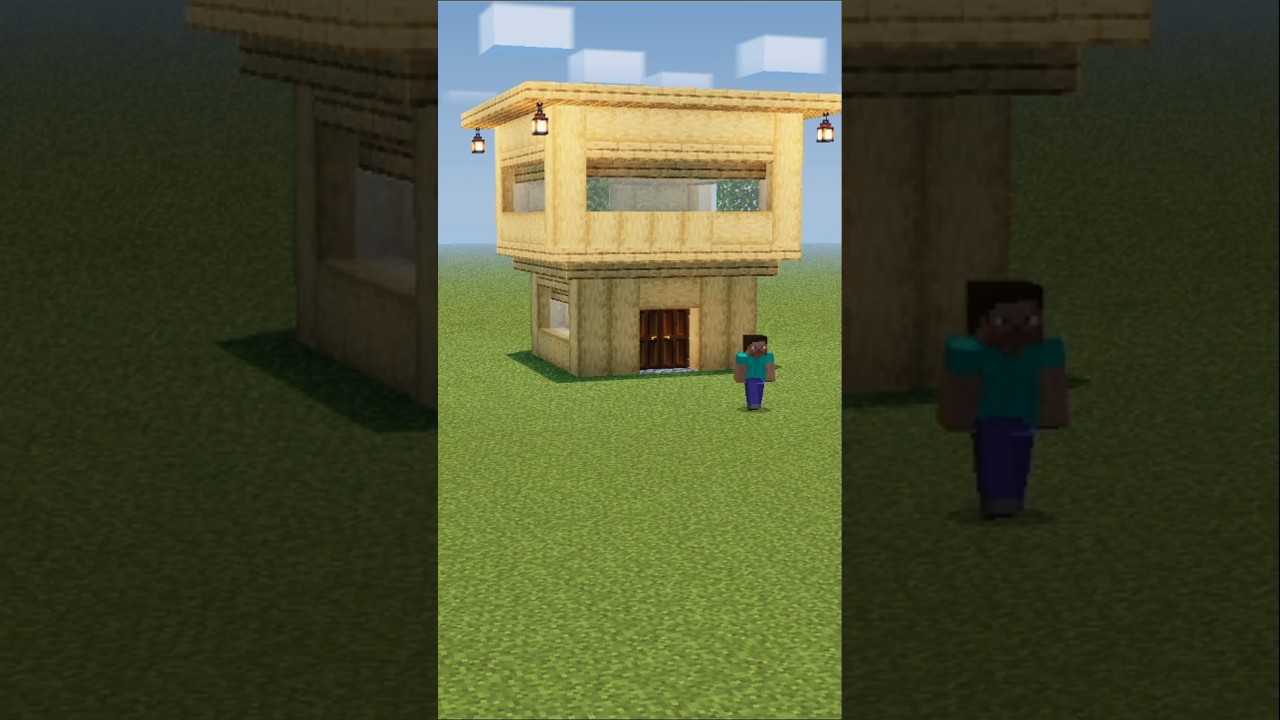 Minecraft starter base 😁 how to make house Minecraft tutorial #minecraftbuilding #youtubeshorts