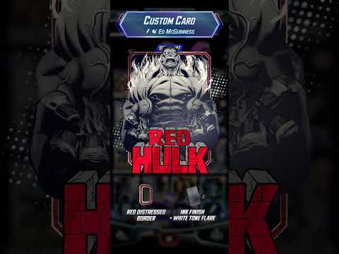 Red Hulk spotlight inked variant by Ed McGuiness #marvelsnapvariants