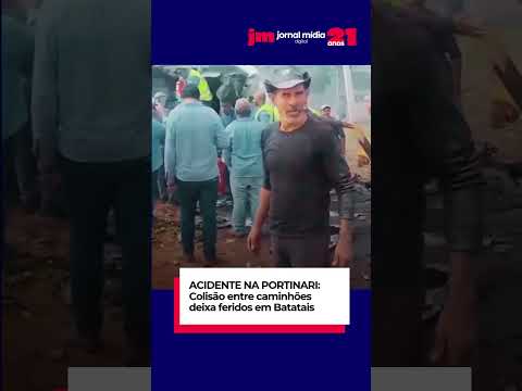 ACIDENTE NA PORTINARI: Colisão entre caminhões deixa feridos em Batatais