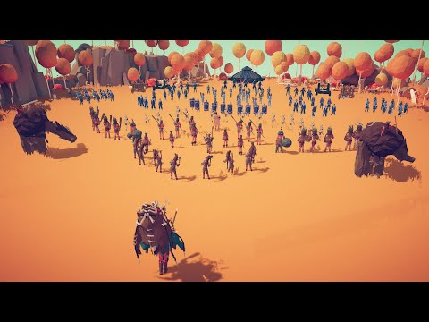 50x TRIBAL (DLC) vs 90x ALL FACTIONS - TOTALLY ACCURATE BATTLE SIMULATOR | TABS