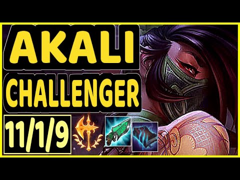 EVROT (AKALI) - 11/1/9 KDA CHALLENGER GAMEPLAY - BR
