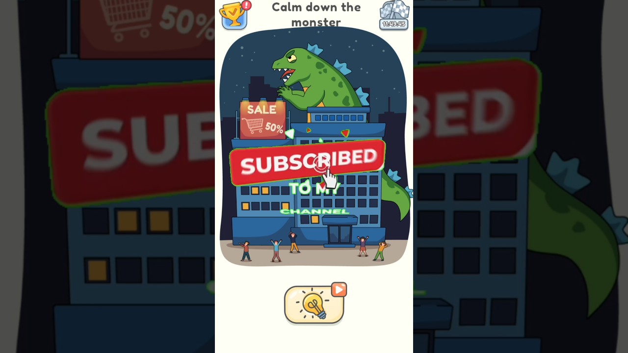 Calm Down the Monster 😱👹 | DOP 5 Level Solution | Delete One Part #shorts #dop5 #gaming #puzzle