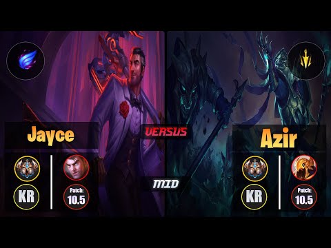 Challenger JAYCE [Phase Rush] (Mid) VS  AZIR - Challenger KR Patch 10.5