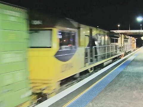 QR National Freight Train at Night - LDP's in the Hunter Valley, NSW Australia