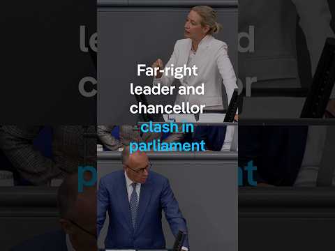 Far-right leader and German Chancellor Merz clash in parliament | DW News