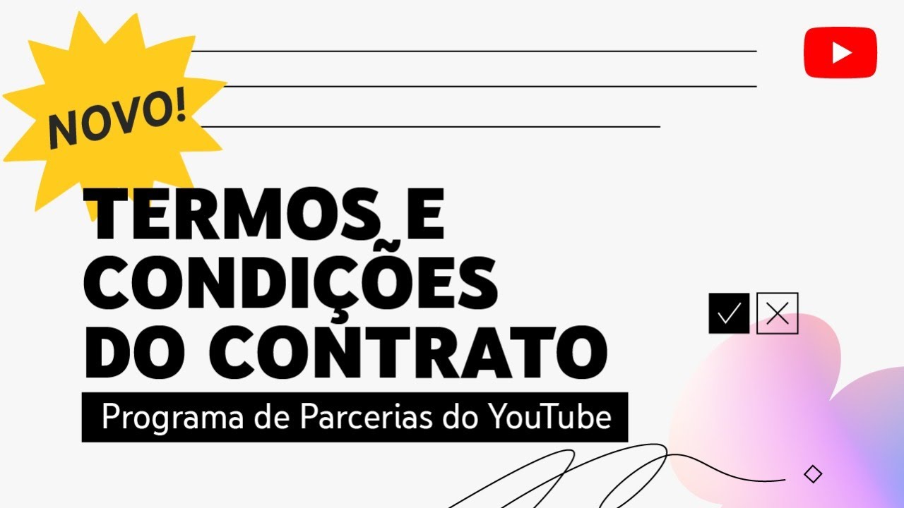 Novos termos do contrato do Programa de Parcerias do YouTube para criadores que geram receita