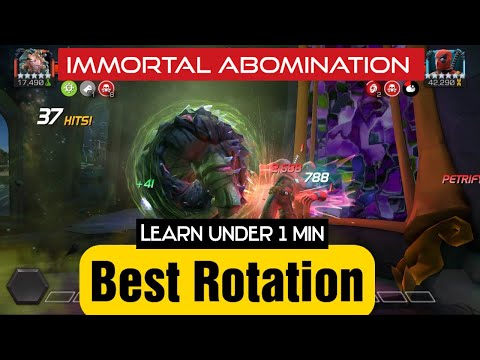 Best Rotation for Immortal Abomination | Learn under 1 minute | #mcoc #marvel #contest