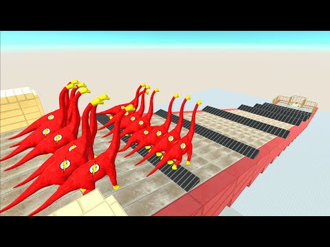 Color Dinosaur Run To eat Pig #2 - Animal Revolt Battle Simulator