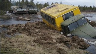 Взаимовыручка водителей на бездорожье крайнего севера России Подборка