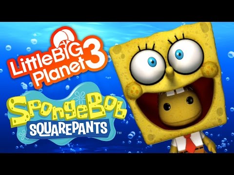 LBP3 - SpongeBob SquarePants Level Kit 100% Walkthrough Part 1 - LittieBigPlanet 3 PS4 | EpicLBPTime