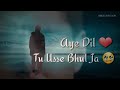 Aye Dil Aye Dil Tu Use Bhul Ja Sad WhatsApp Status Sad Status