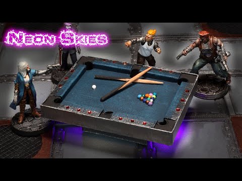 I made a tiny pool table! With LEDs! (Neon Skies Terrain Building Tutorial) - YouTube