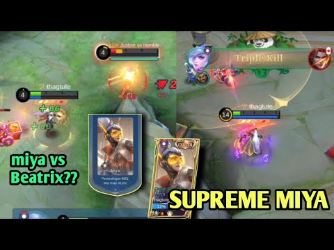 Miya supreme vs Beatrix ???- TOP GLOBAL MIYA | Mobile legends