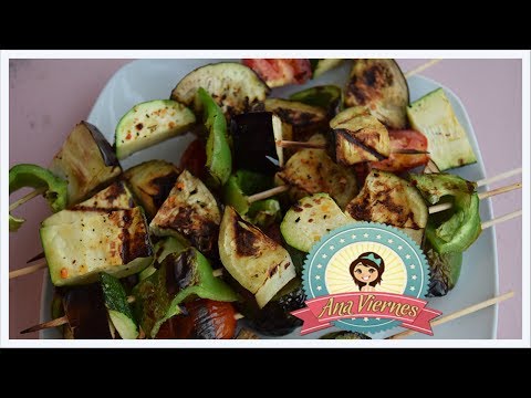 Como Hacer brochetas de verduras / brochetas vegetarianas Asadas