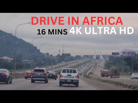 4K ultra HD drive NIGERIA- 16 minutes  drive in NIGERIA capital city- AFRICA
