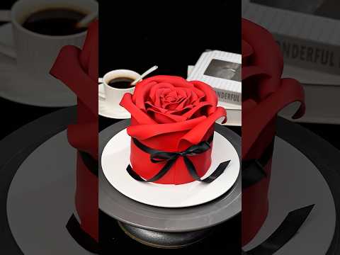 Fondant art |Red rose cake |How to make a rose topper for cake decorating#trending#shorts#tutorial