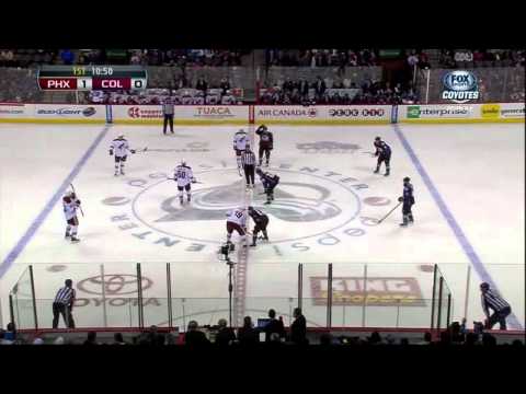 Shane Doan goal Feb 11 2013 Phoenix Coyotes vs Colorado Avalanche NHL Hockey