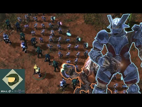 Covenant Army vs UNSC Marines: Securing a Landing Zone (Halo in Starcraft)