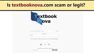 Textbooknova.com - legit or scam way to find college books and ebooks?
