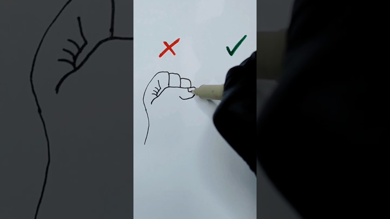 draw close hand tutorial #shorts #art #drawing
