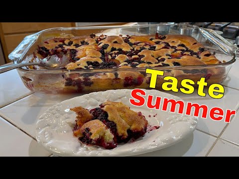 How to make Homemade Blackberry and Peach Cobbler