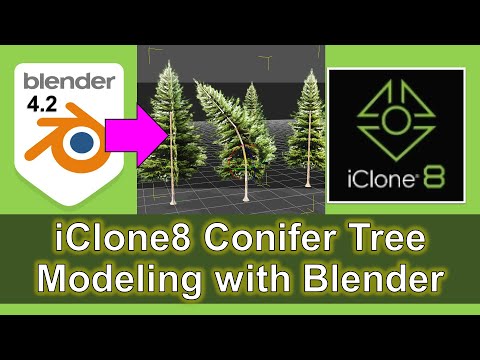 Tutorial | iclone 8 Conifer Tree Modeling with Blender #iclone #blender #3dmodeling