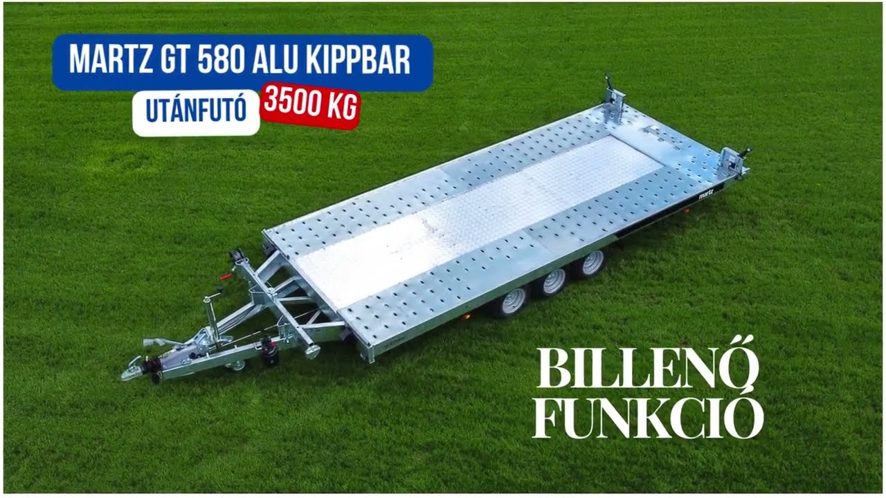 Új Prémium Martz GT Kippbar 580 autószállító utánfutó csak 2.990.000 Ft