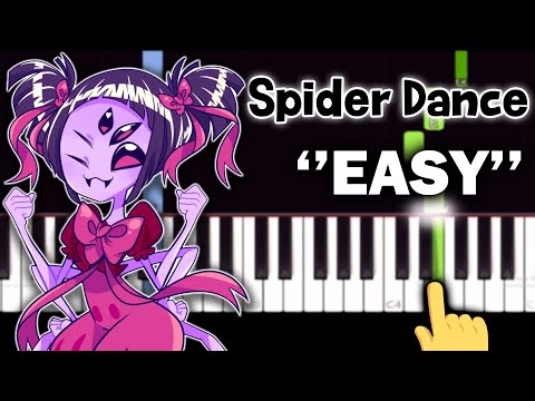 Undertale Spider Dance Easy Piano Tutorial