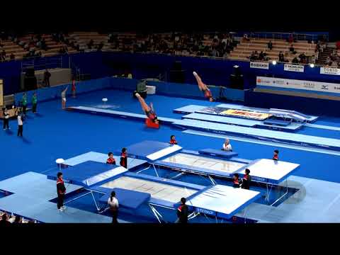 Canada 2 (CAN) W - 2019 Trampoline Worlds, Tokyo (JPN) - Qualification Synchro R1