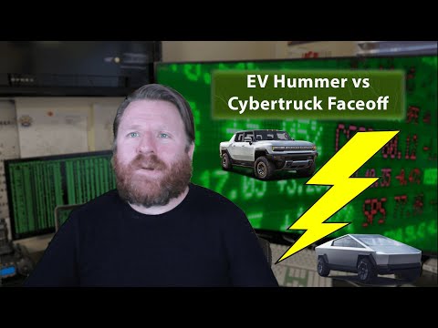 Tesla Cybertruck Vs the GMC  EV Hummer