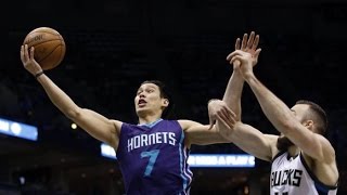 林書豪 Jeremy Lin's Offense & Defense Highlights 2016-03-27 Hornets VS Bucks