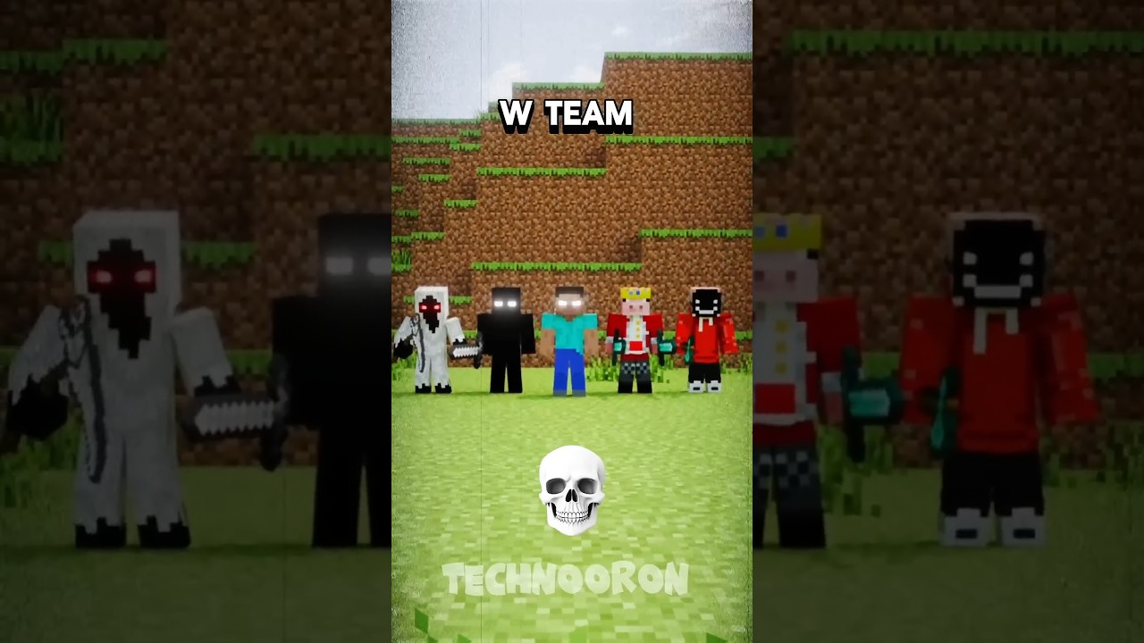 Minecraft W Team Moment 💀 ( Hindi ) #shorts #minecraft #animation #herobrine #sigma