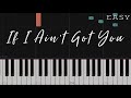 If I Ain’t Got You - Alicia Keys | EASY Piano Tutorial
