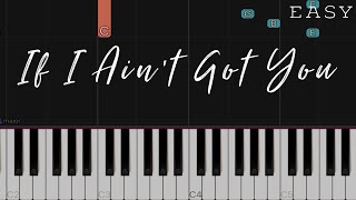 If I Ain’t Got You - Alicia Keys | EASY Piano Tutorial