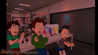 Classic Caillou Misbehaves at the AT&T Store/Grounded [OLD VIDEO]