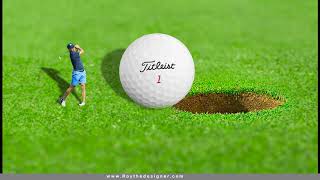 Photoshop tutorial | Photo Miniature Editing | Hit the Golf Ball😍