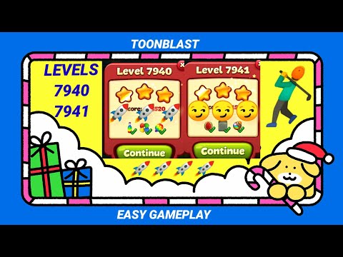 Toon Blast Level 7940|7941 | boom boom EASY gameplay🤺⭐⭐⭐